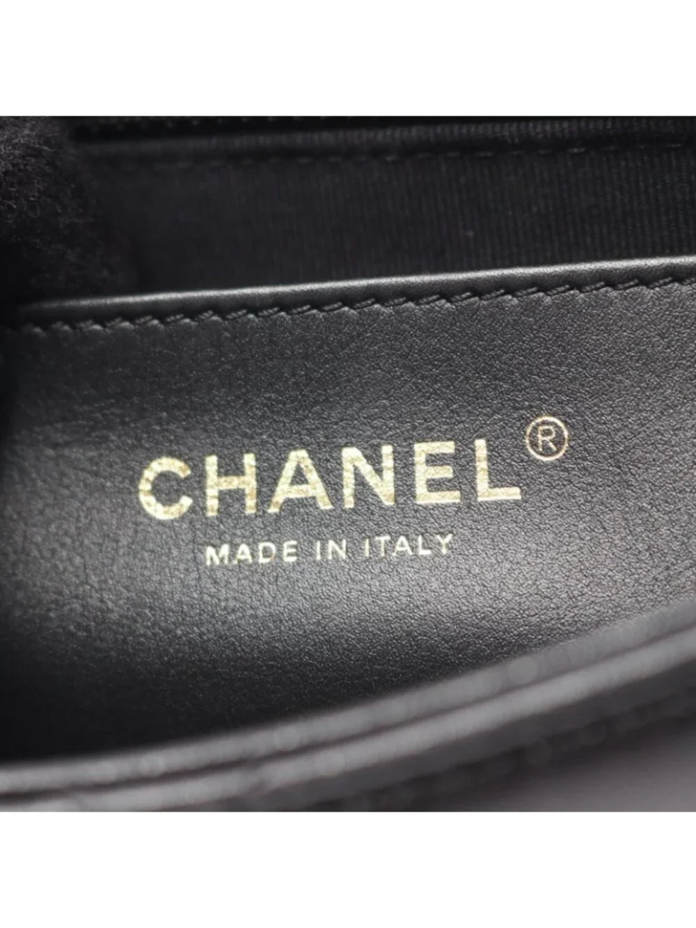 Chanel Shoulder Bag Quilted Black Leather Chain